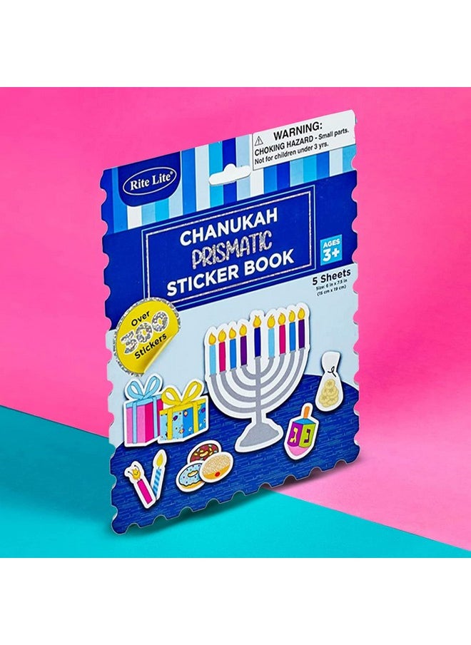 Rite Lite - Sticker Book For Kids Over 300 Chanukah Stickers Hanukkah Jewish Arts And Crafts Stickers Gifts Hanukkah Decorations Album For Scrapbooks Planners Gifts And Rewards - Image 1