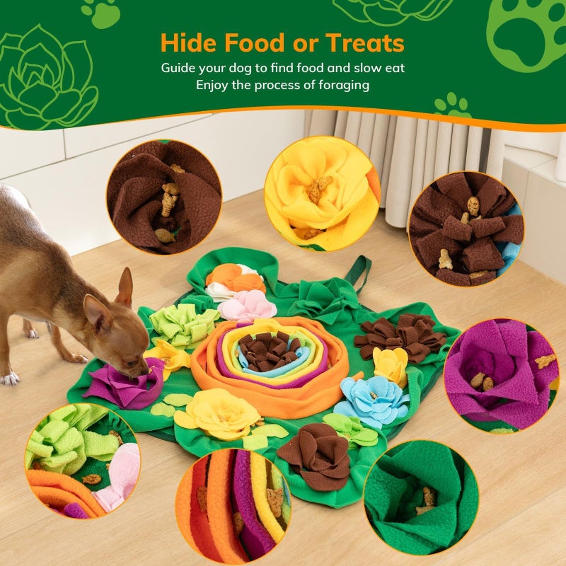 PUHOHUN Snuffle Mat for Dogs -Interactive Dog Toys to Keep Them Busy | Puppy Puzzle Slow Feeder Treat| Dog Lick Mat Enhancement - Image 5