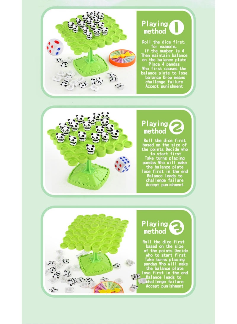 لعبة شجرة التوازن التعليمية للأطفال Jenga ثنائية اللاعبين لعبة لوحة المعركة التفاعلية (شجرة توازن الباندا في صندوق) - Image 4