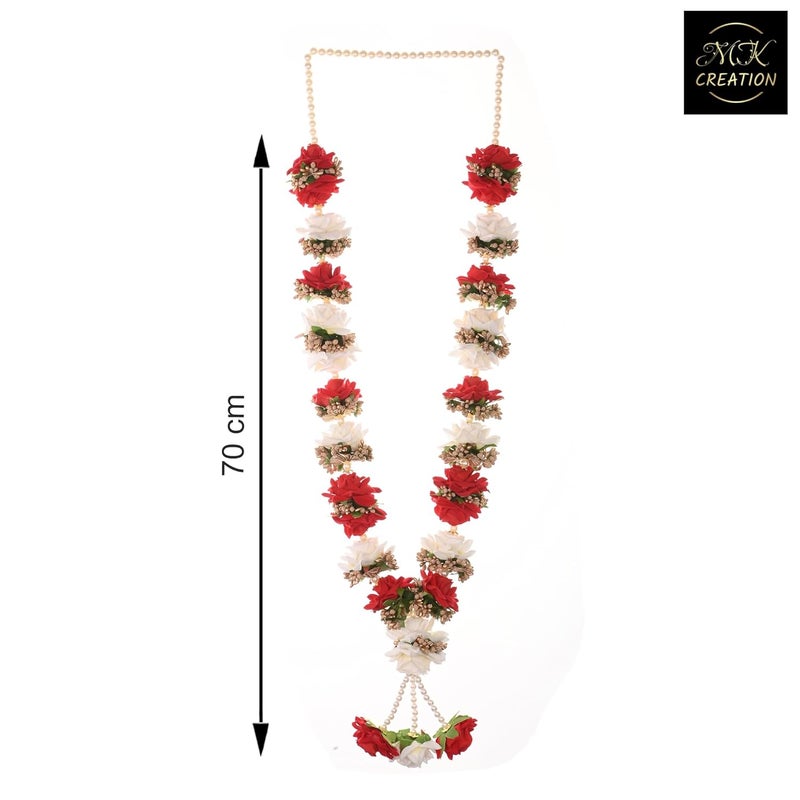 M K Creation Artificial Wedding Garland for Bride and Groom Varmala Multipurpose Use Size 70 cm Pack of 1  - Image 5