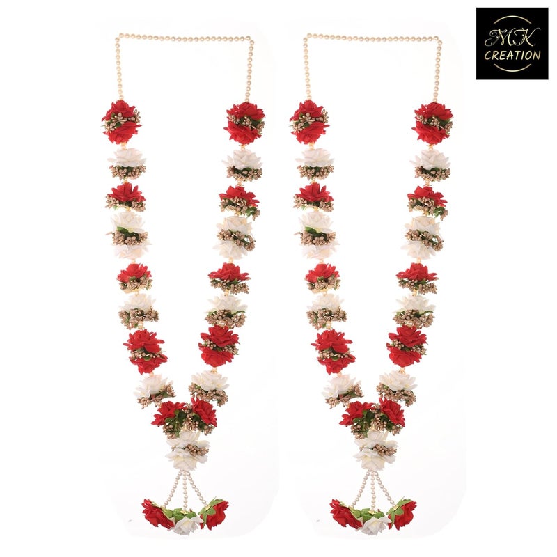 M K Creation Artificial Wedding Garland for Bride and Groom Varmala Multipurpose Use Size 70 cm Pack of 1  - Image 4