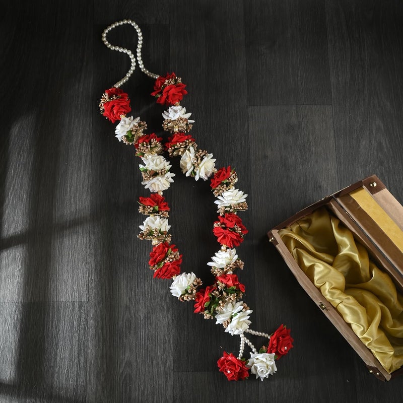 M K Creation Artificial Wedding Garland for Bride and Groom Varmala Multipurpose Use Size 70 cm Pack of 1  - Image 1