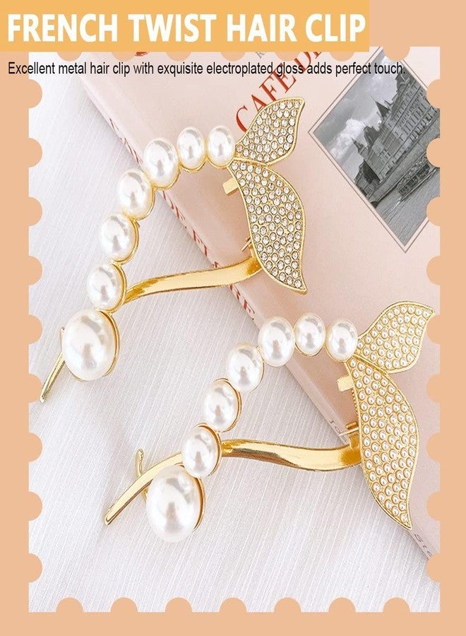 KARDIFF Hair Clips for Women | Stylish Latest Pearl Hair Accessories| Banana Clip, French Style Hair Claw Clips | Twist Hairstyle Bun Jaw Clip Gifts for Women Ladies (Pearl, Pack fo 2 Pc) - Image 5