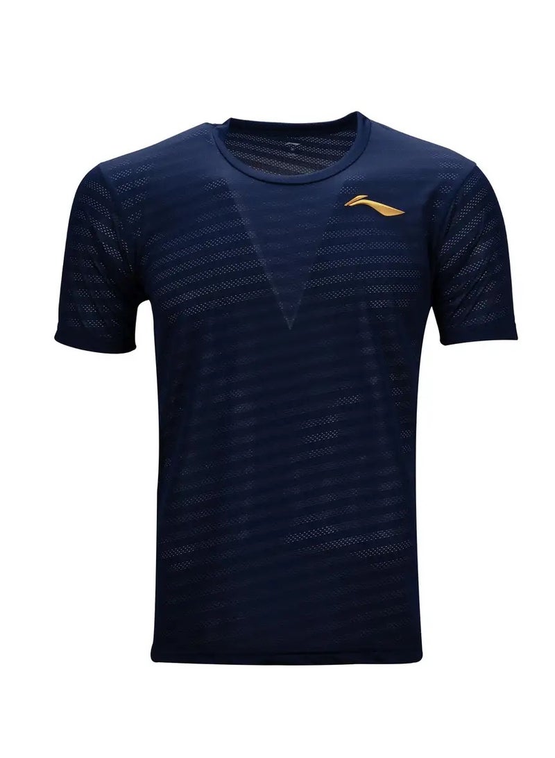Li-Ning ESSENTIAL 3D T-SHIRT (NAVY) (ATST693-4-3XL) - Image 1