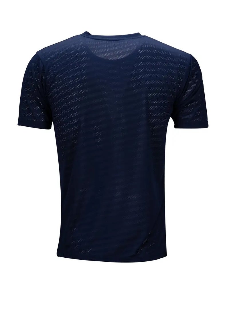 Li-Ning ESSENTIAL 3D T-SHIRT (NAVY) (ATST693-4-3XL) - Image 3