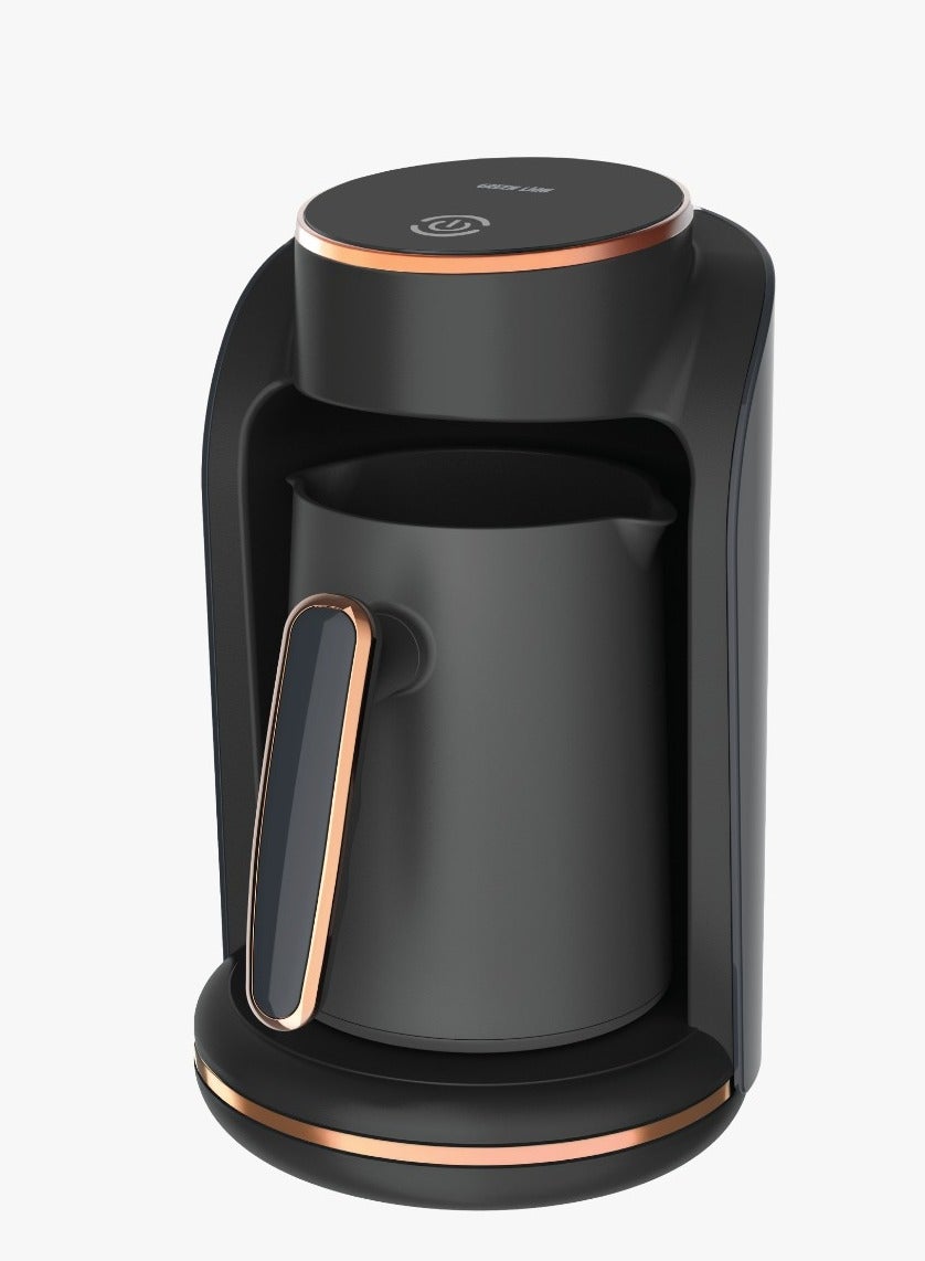 Mazaj Turkish Coffee Maker / 250ml Capacity / Brews Up to 5 Cups / One-Touch Operation / Auto Shut-Off / Overflow Sensor / BPA-Free Plastic / Stainless Steel Mug / 600W Power