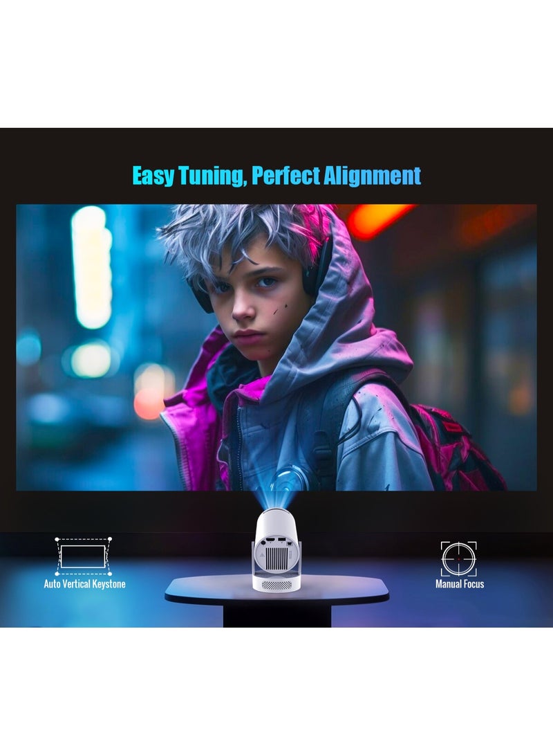 فومو مشروع محمول - يدعم دقة 1080P/4K فائقة الوضوح - 170 لومن ANSI - واي فاي 6 وبلوتوث 5.4 - نظام أندرويد 11 - مكبر صوت هاي فاي مدمج - سينما منزلية مناسبة للألعاب والمكتب والأفلام - Image 5