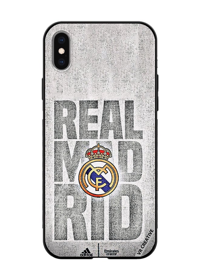 VR CREATIVE Protective Case Cover For Apple iPhone X/XS Real Madrid Logo Design Multicolour - Image 1
