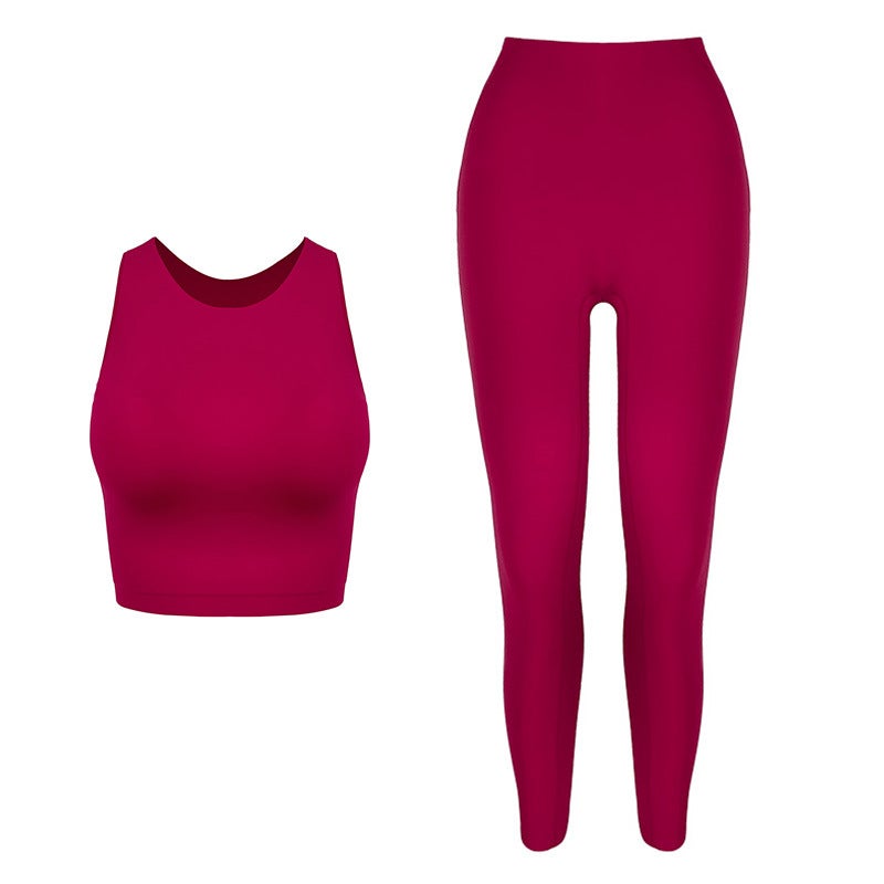Generic 2024 Autumn Winter Yoga Suit High-Elastic Fitness Outfit wild berry