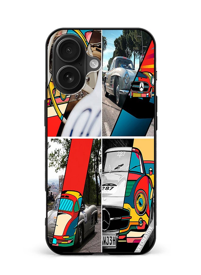 VR CREATIVE Protective Case Cover For Apple iPhone 16 Mercedes-Benz Design Multicolour