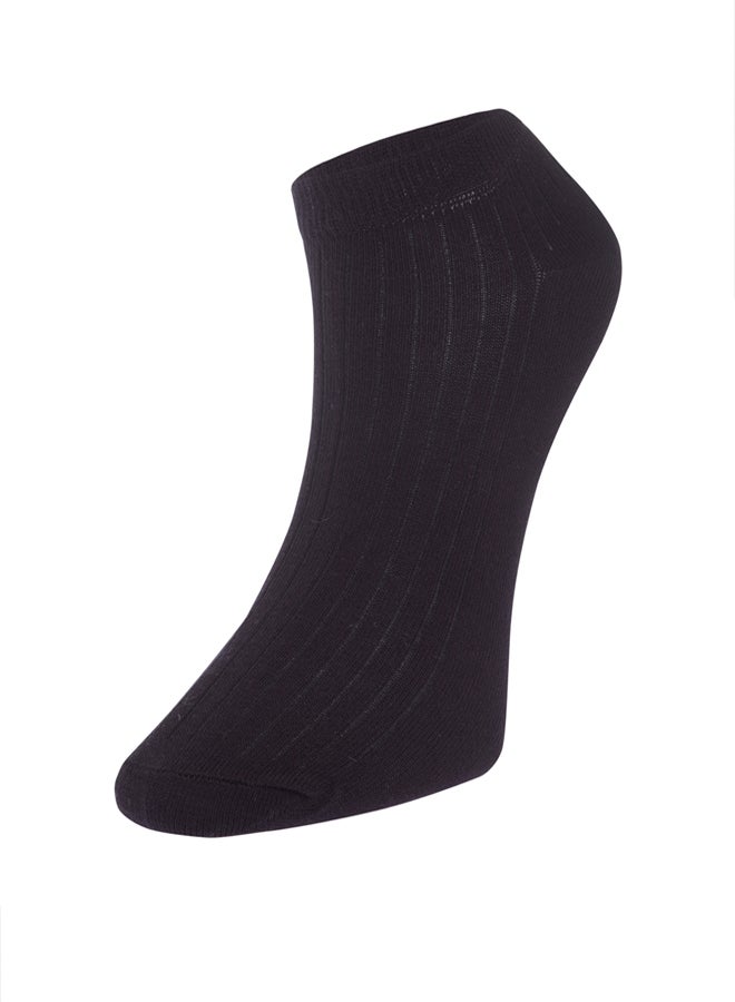 trendyol 5-Pack Multi Color Cotton Striped Textured Booties Socks - Image 4