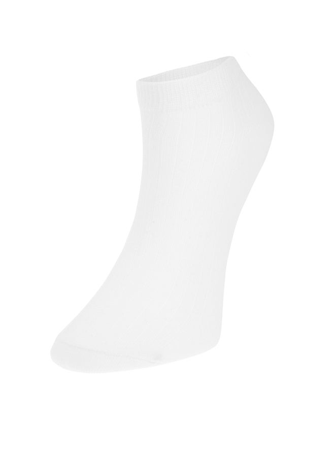 trendyol 5-Pack Multi Color Cotton Striped Textured Booties Socks - Image 5