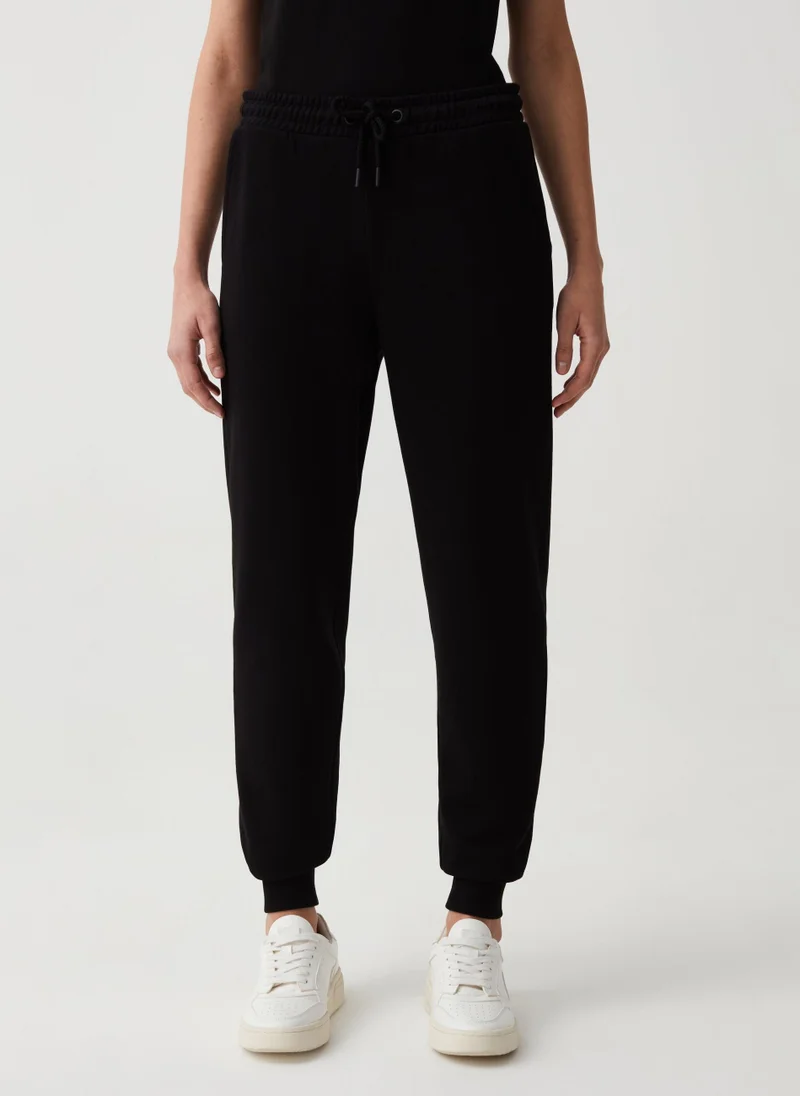 Ovs Fleece joggers with drawstring