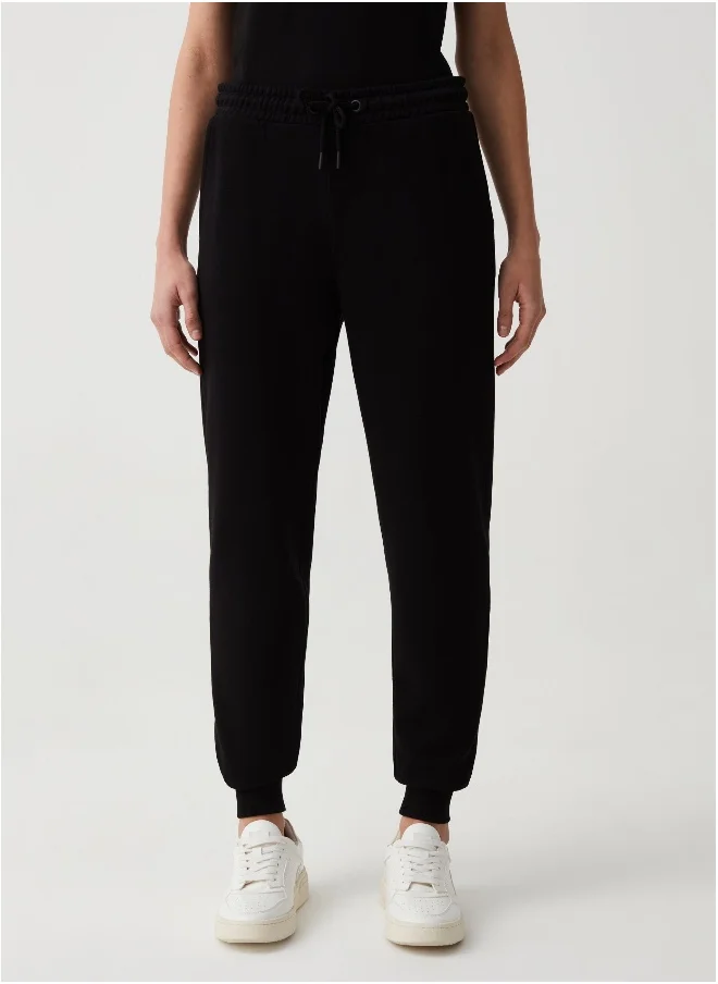 او في اس Fleece joggers with drawstring