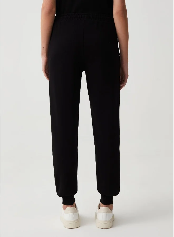 Ovs Fleece joggers with drawstring