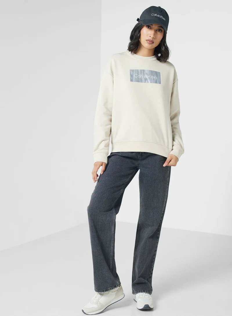 CALVIN KLEIN Logo Crew Neck Sweatshirt
