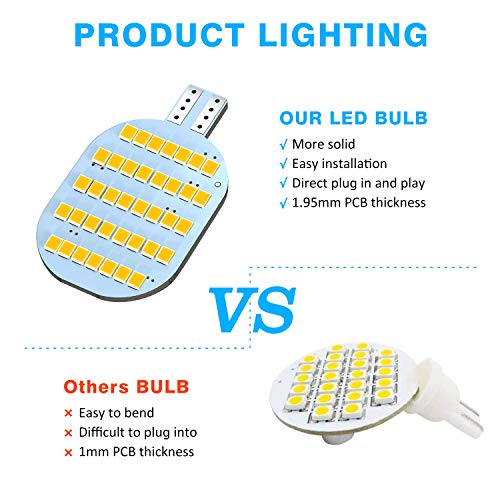 ACOHUIKE Super Bright T10 921 922 912 LED Bulbs for 12V RV Ceiling Dome Light RV Indoor Lights Camper Trailer Motorhome Marine Boat Dome Interior Light (Pack of 20, Soft White) - Image 3