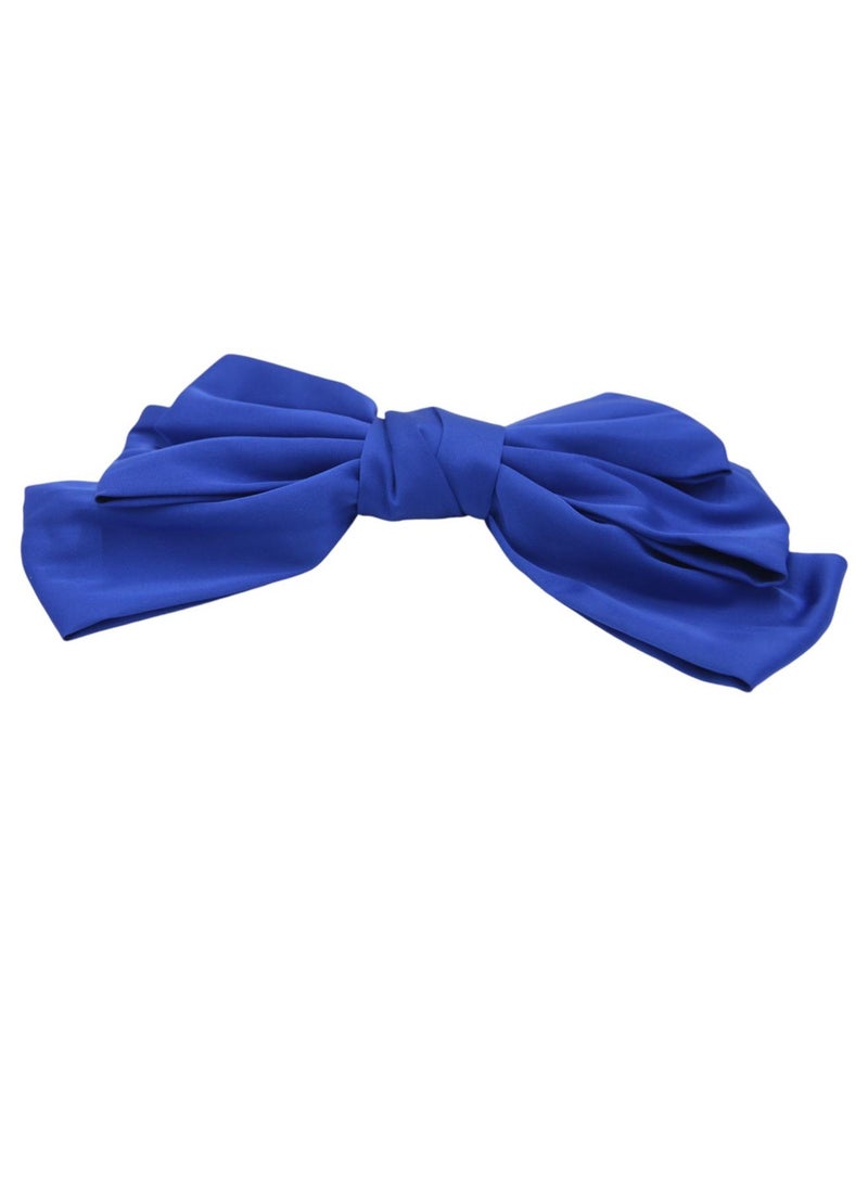 D'Daniela Large Royal Blue Hair Barrete Bow Hair Clip - Image 3