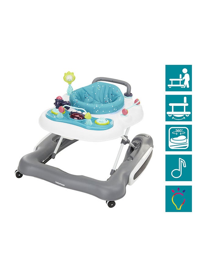 babymoov 5In1 Baby Walker, Push Toy, Swing 360° Seat And Play Area, Non-Slip Grips, Padded Seats, 3 Level Height Adjustable, Includes Interactive Toys And Activities, Easy To Fold, Store And Transport  - Image 4