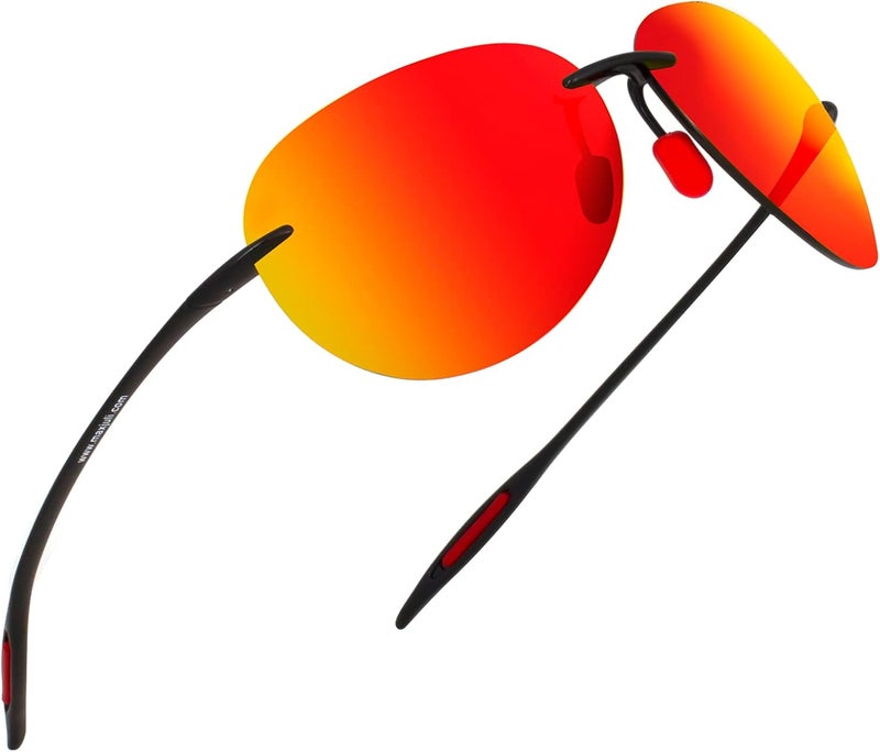 JULI Eyewear نظارات شمسية رياضية JULI للرجال والنساء إطار بدون حواف TR90 للجري وصيد الأسماك والجولف وركوب الأمواج والقيادة - Image 4