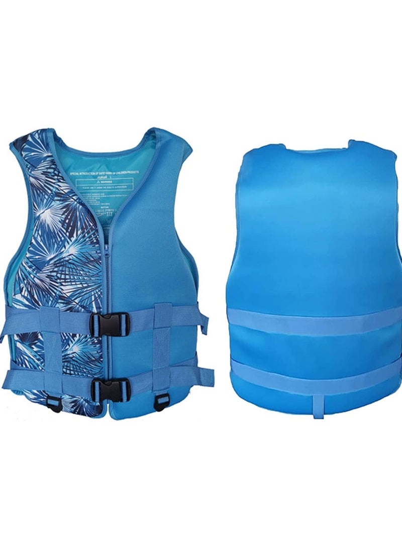 ريبنيو سترة نجاة للسباحة احترافية فائقة النعومة من مادة النيوبرين مقاس X-Large من 75 إلى 100 كجم - أزرق - Image 1