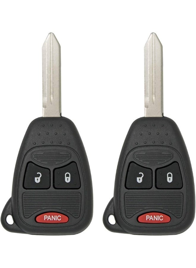 Keyless2Go Keyless Entry Remote Car Key Replacement for Vehicles That Use 3 Button OHT692427AA - 2 Pack - Image 1