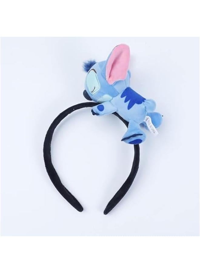 Loquat Kawaii Stitch Plush Headband and Hair Tie, Blue - Costume Headwear for Stitch Fans, Girls and Women - Image 2