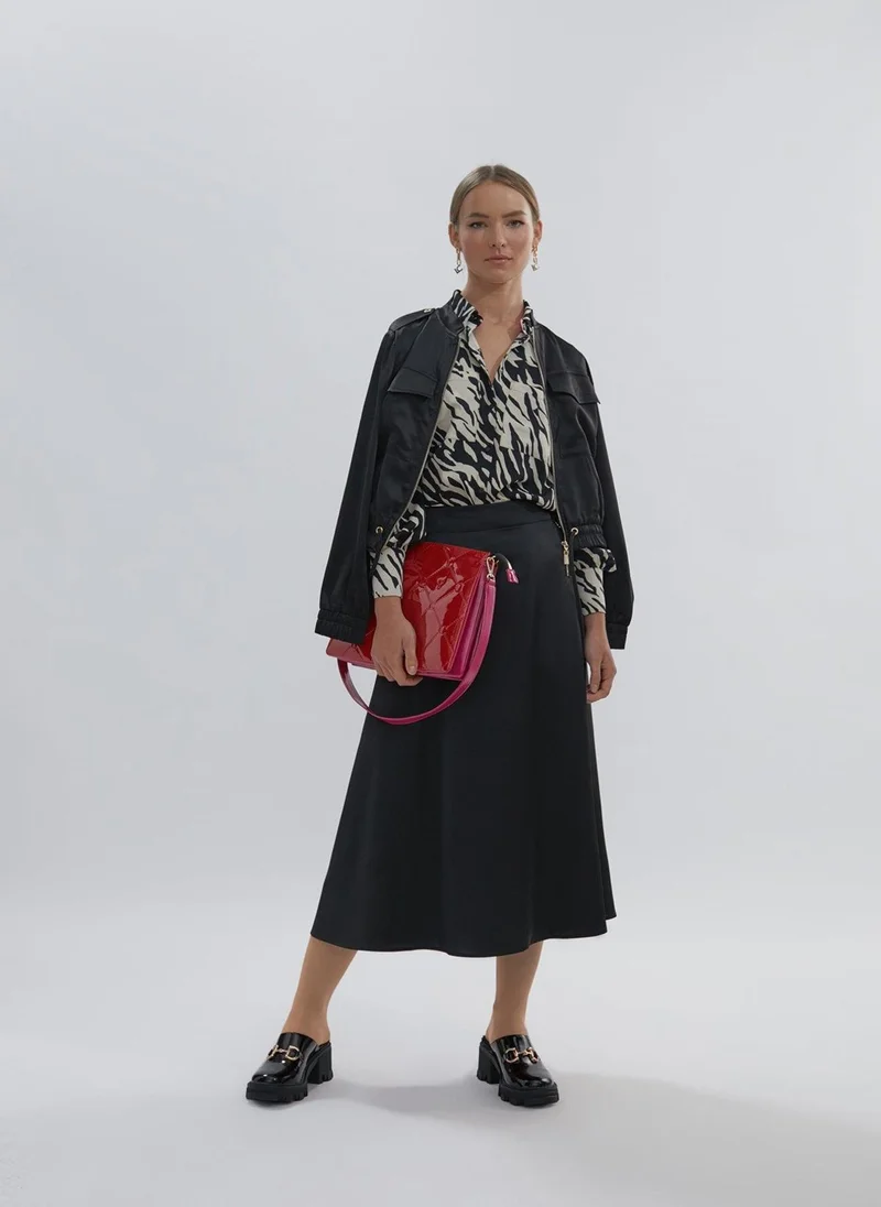 Lola Casademunt Satin midi skirt