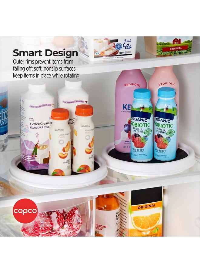 Copco كوبكو 9 إنش دوار خزانة المطبخ غير قابل للانزلاق، مجموعة من 2، أبيض، رمادي - Image 4