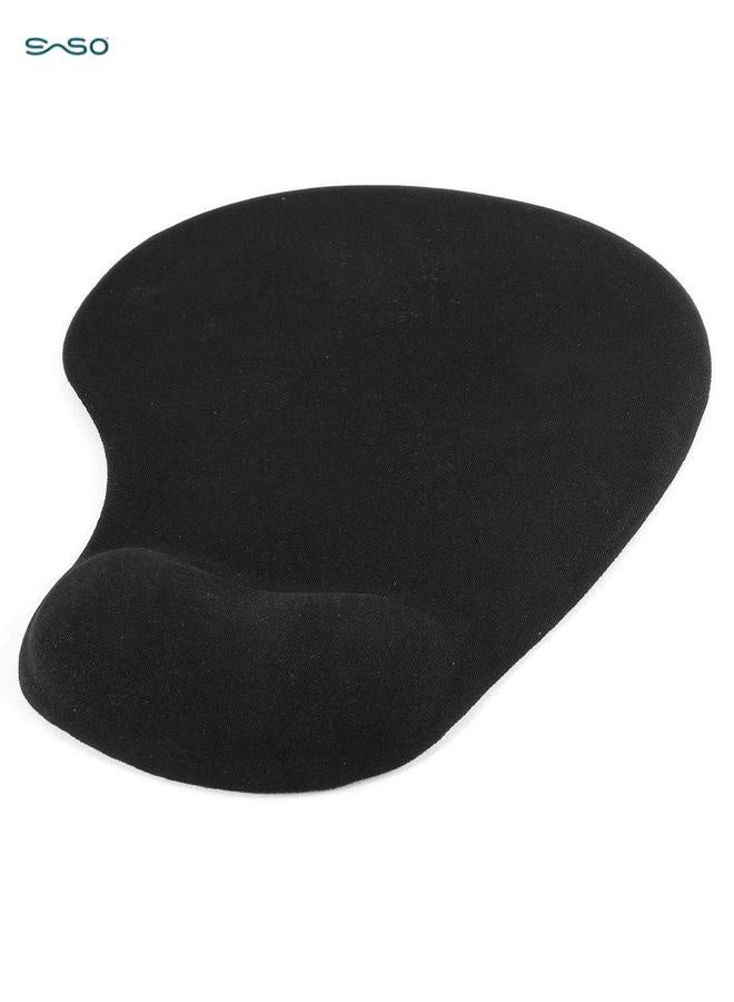 SparkSprout Ergonomic Gel Mouse Pad with Wrist Support - Non-Slip Base, Memory Foam Comfort for Pain Relief, Office/Home/Gaming - Black - Image 1