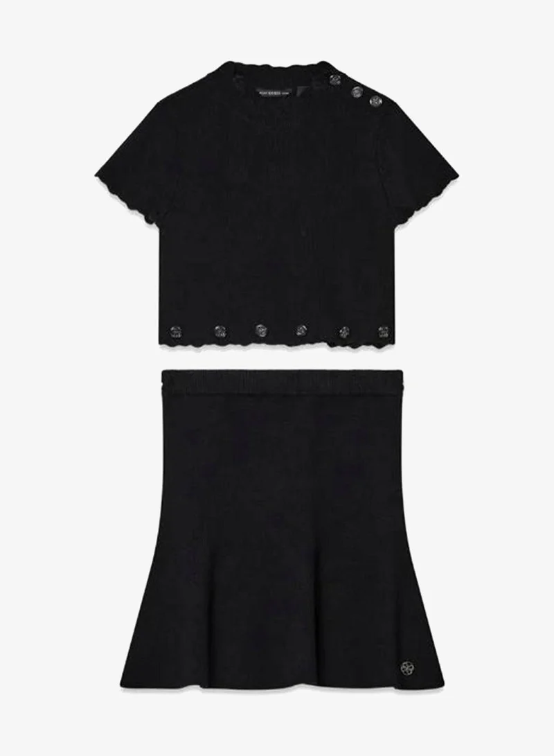 GUESS Youth Crew Neck Sweater And Skirt Set