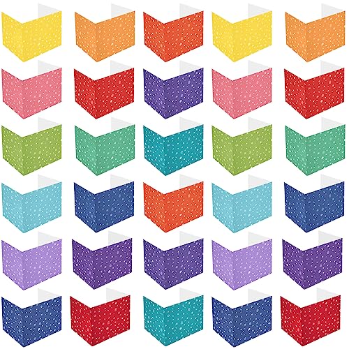 Sherr 30 Pcs School Privacy Boards Bulk for Student Colored Desk Trifold Divider Panels Privacy Partition Folders for School Student Teacher Desks 158 x 134 x 1181 InchesFresh Style - Image 1