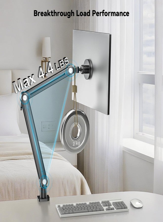 Jakeko Strong Magnetic Portable Monitor Desk Clamp - 75mm VESA Mount 4.7" 12.9" 15.6" 16" 17.3" 18.5 inch 360° Rotate Base Tablet Holder Arm JK07B1 - Image 3
