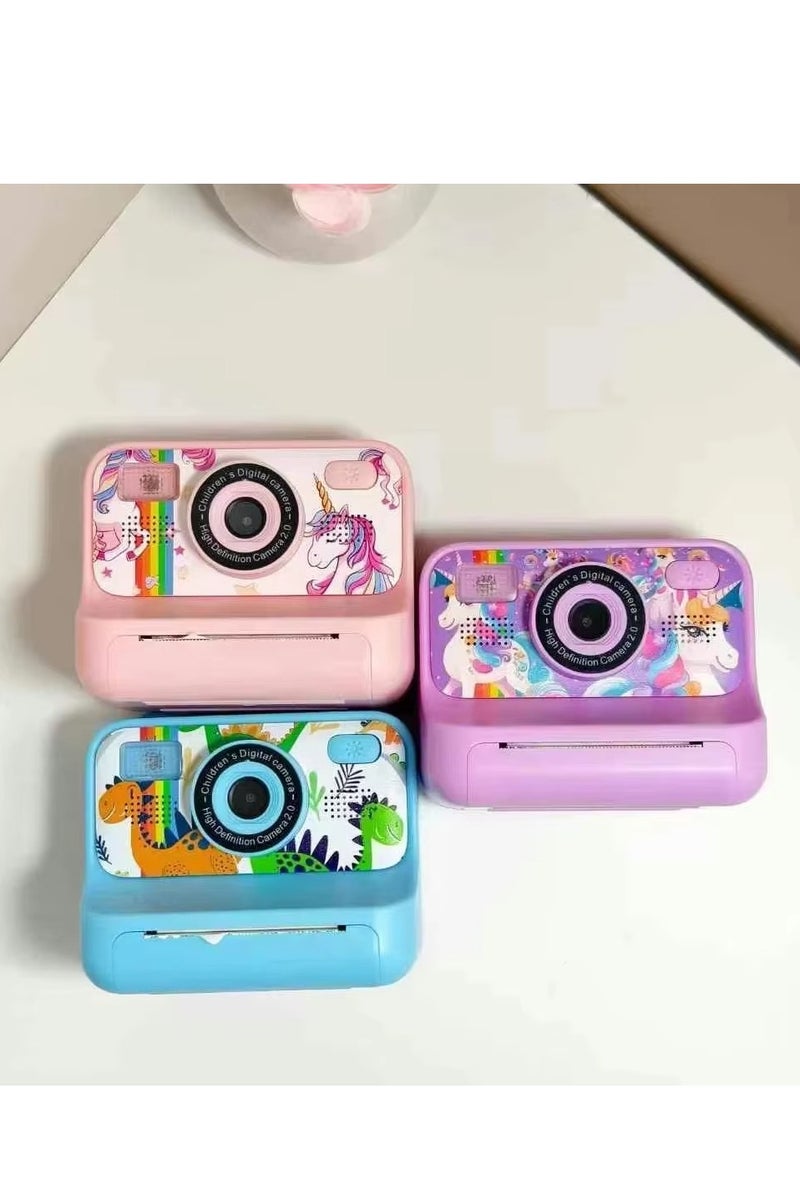 Generic Children's Camera With Printing Can Shoot Children's Gift Mini Toy Camera Photos Video Digital Instant Camera - Image 2