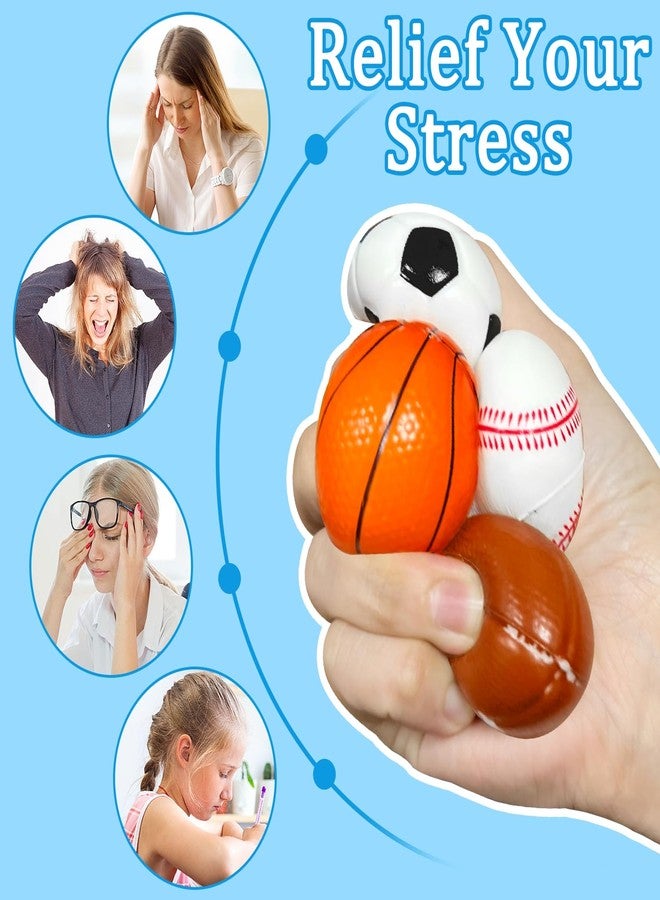 AMENON 28 Pack Christmas Party Favors Stress Ball for Kids - Sports Squeeze Fidget Balls with Basketball,Baseball,Soccer,Football,Perfect for Classroom Stocking Stuffers Fillers - Image 4