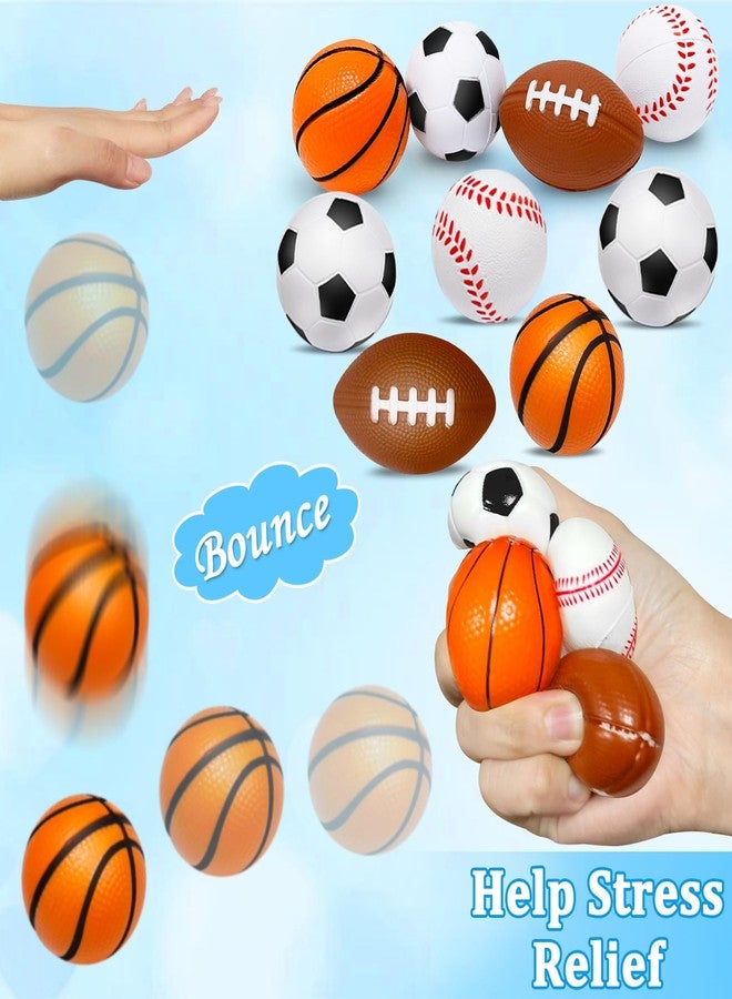 AMENON 28 Pack Christmas Party Favors Stress Ball for Kids - Sports Squeeze Fidget Balls with Basketball,Baseball,Soccer,Football,Perfect for Classroom Stocking Stuffers Fillers - Image 3