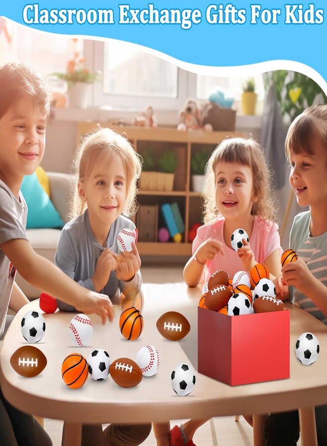 AMENON 28 Pack Christmas Party Favors Stress Ball for Kids - Sports Squeeze Fidget Balls with Basketball,Baseball,Soccer,Football,Perfect for Classroom Stocking Stuffers Fillers - Image 5