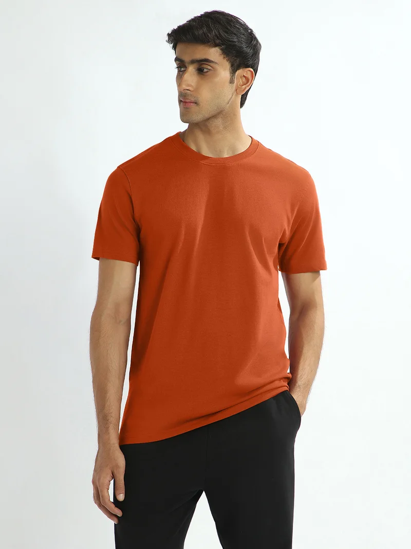 NOBERO Nobero 100% Cotton T Shirts for Men Stylish | Regular Fit | Solid T Shirts for Men 180 GSM Combed Cotton | Round Neck Half Sleeve