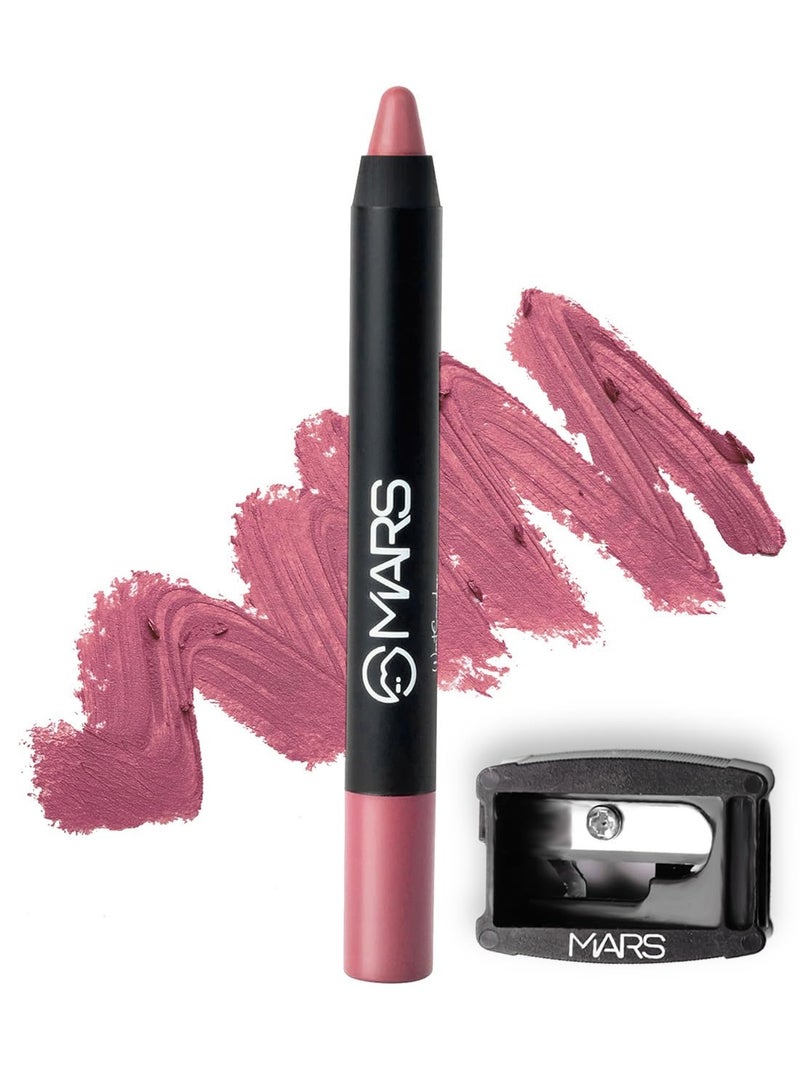 مارس مارز أحمر شفاه كرايون يدوم طويلاً يدوم حتى 12 ساعة | لمسة نهائية غير لامعة | مقاوم للماء | لا يتلطخ لا يتزحزح لا يتزحزح (3.5 جم) (11-أنا لا يمكن إيقافه) - Image 1