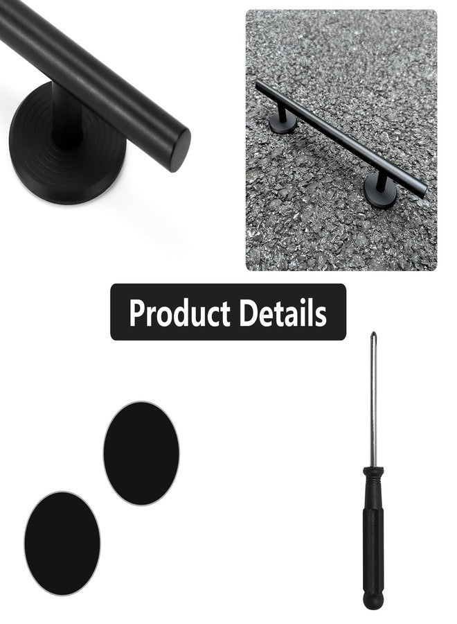 DisplayMore Professional Fingerboard Set - Aluminum Alloy Skateboard Obstacle with Non-Slip Base, Rod, and Deck DIY Mini Skatepark Accessory for Fingerboard Players,9.84" Long (Round-Rod-Black) - Image 4