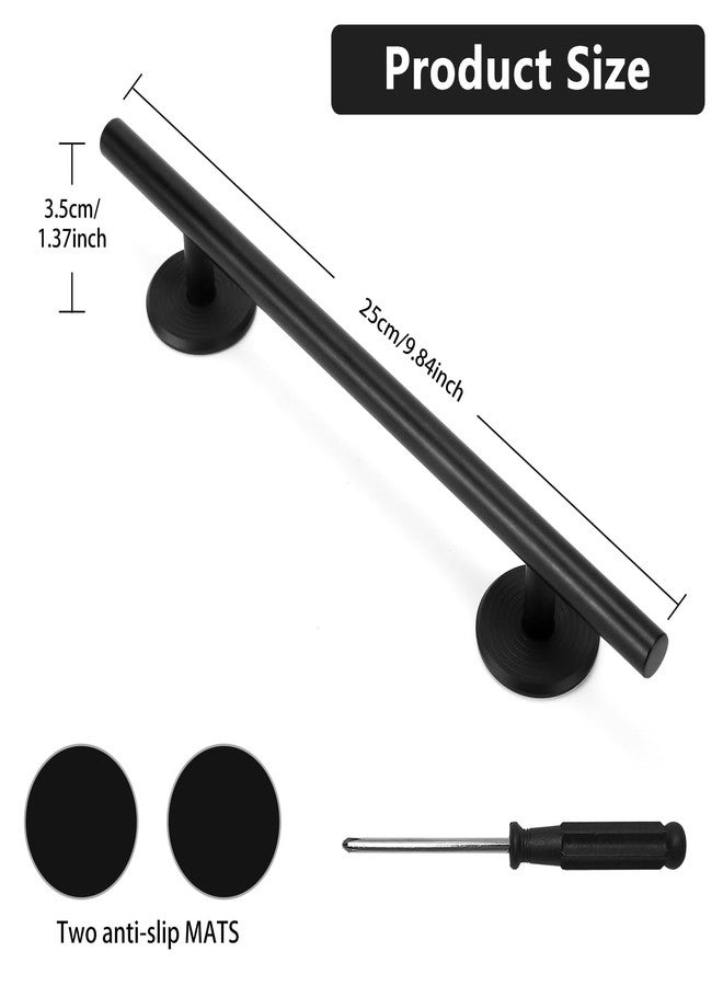 DisplayMore Professional Fingerboard Set - Aluminum Alloy Skateboard Obstacle with Non-Slip Base, Rod, and Deck DIY Mini Skatepark Accessory for Fingerboard Players,9.84" Long (Round-Rod-Black) - Image 2
