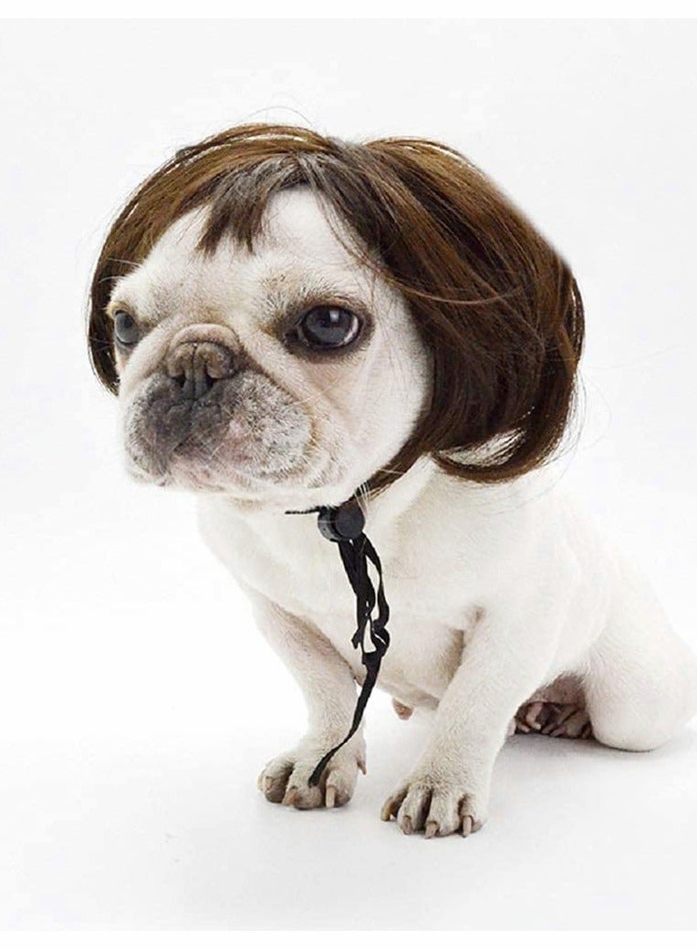SYOSI Dog Wig Pet Costumes, Cat Costume Synthetic Accessories Small Dog Headwear for Halloween, Festival Party Decor, Head Wear Apparel Toy - Image 5