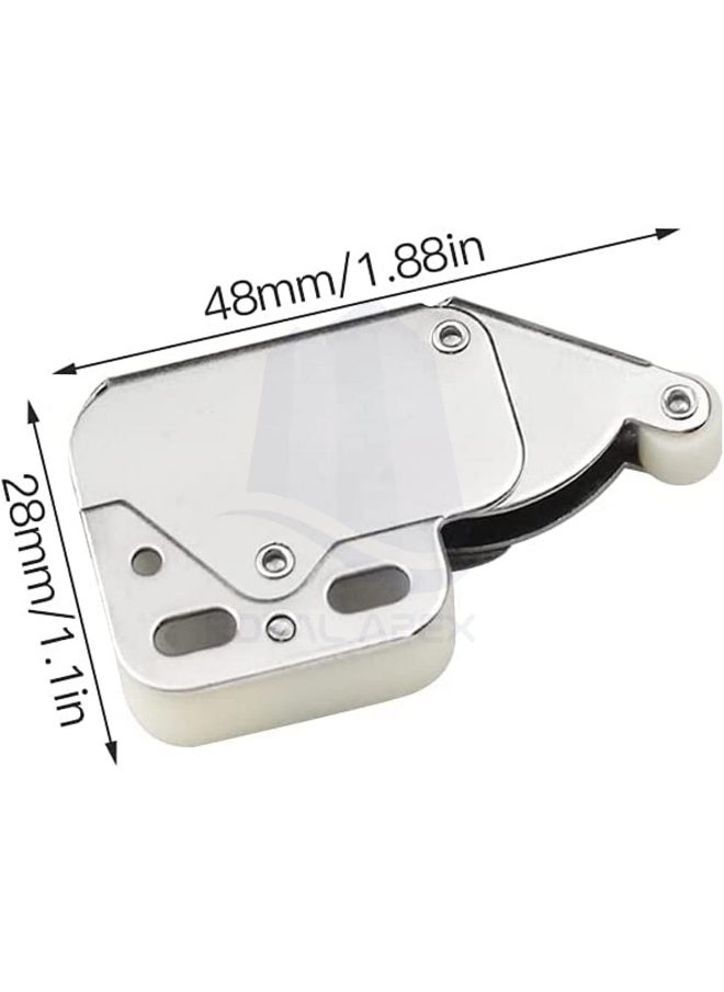 Biella Biella™ 2Pcs Automatic Spring Snap System Push-in Touch Lock Mini Tip Latch Cabinet Door Furniture Safety Lock  - Image 2