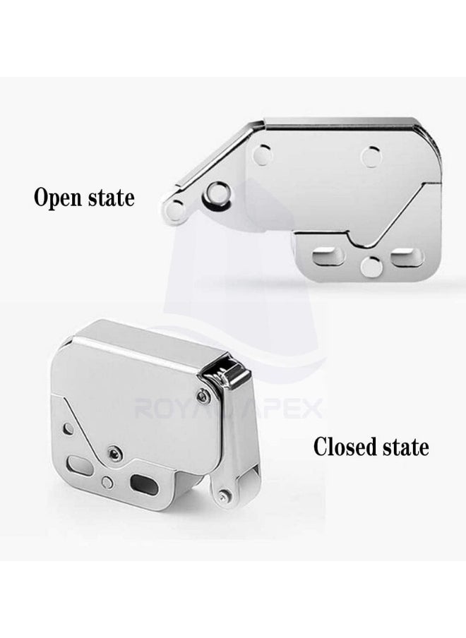 Biella - Biella™ 2Pcs Automatic Spring Snap System Push-in Touch Lock Mini Tip Latch Cabinet Door Furniture Safety Lock - Image 1