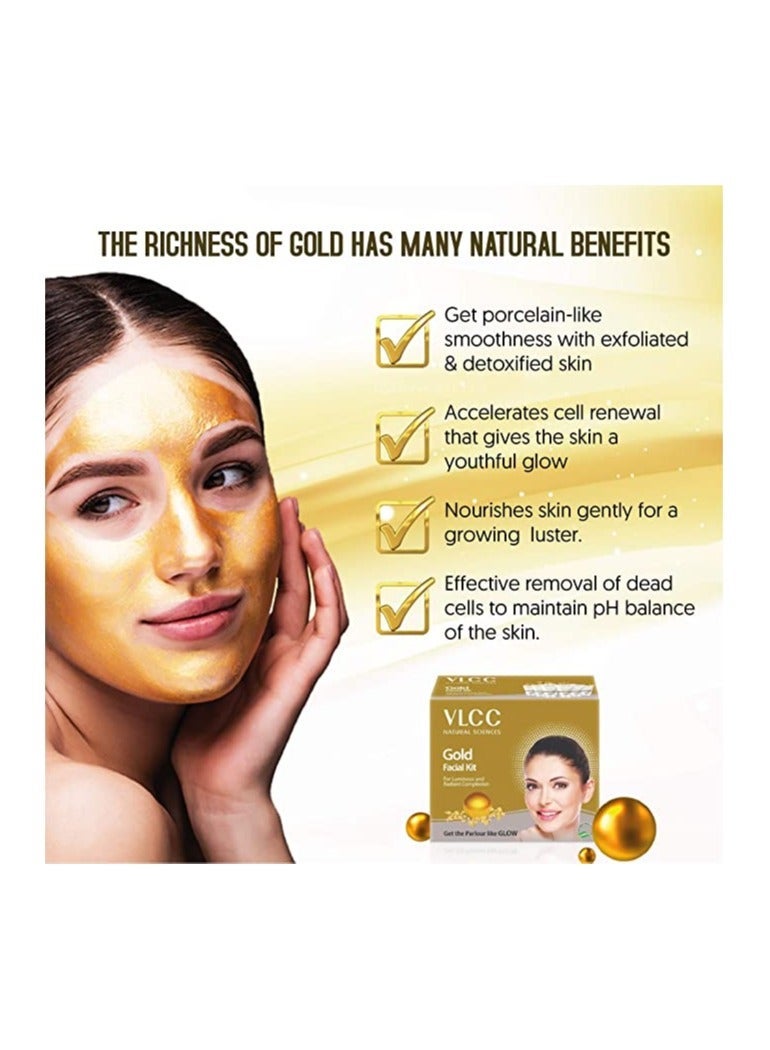 VLCC Natural Sciences Gold Facial Kit 60GM - Image 3