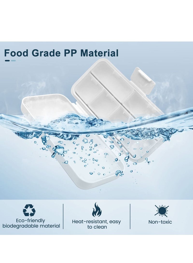 SYOSI Portable Pill Organizer Airtight Pill Box 2 Pcs Daily Pill Dispenser With 8 Compartment - Image 5