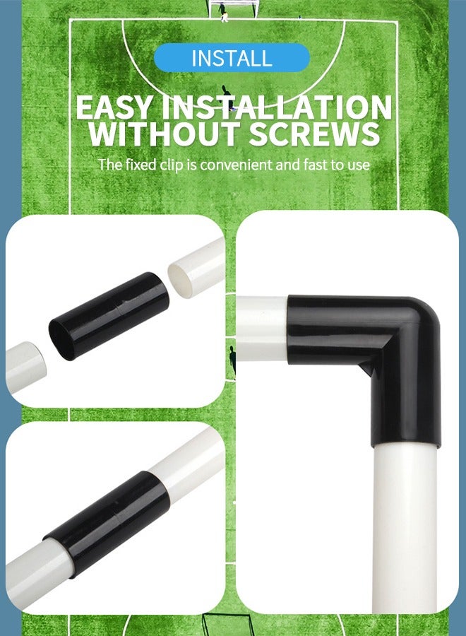 GROIC مجموعة أهداف رياضية صغيرة لكرة القدم - الفناء الخلفي + شبكة صغيرة داخلية + مجموعة كرات مع مضخة - مجموعة أهداف كرة قدم محمولة قابلة للطي للأطفال - 95*70 سم - Image 2