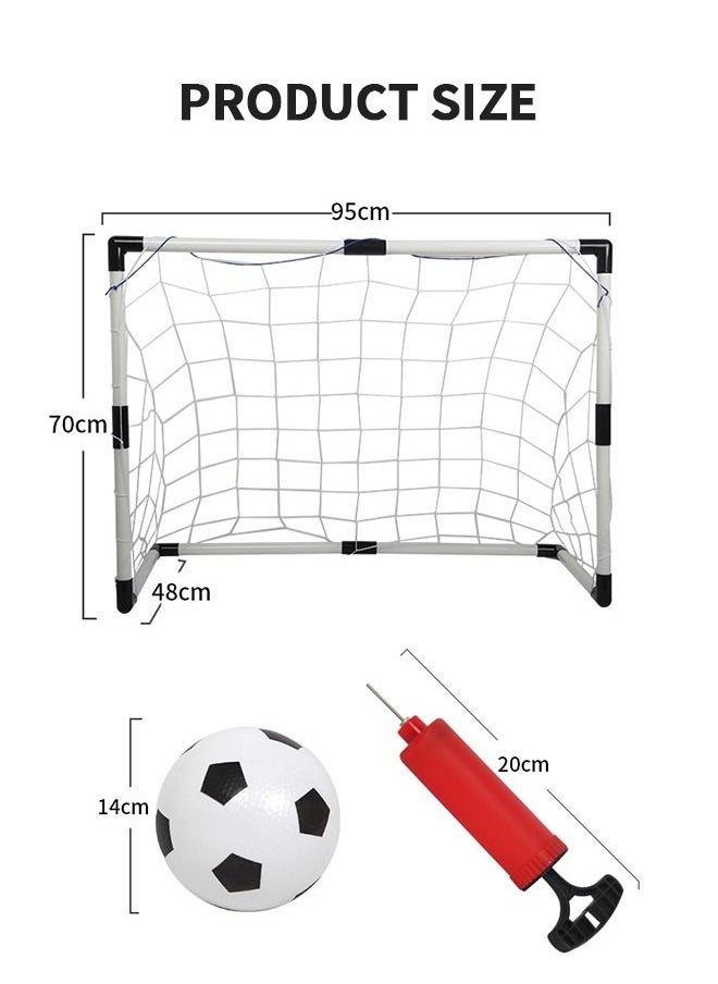 مجموعة أهداف رياضية صغيرة لكرة القدم - الفناء الخلفي + شبكة صغيرة داخلية + مجموعة كرات مع مضخة - مجموعة أهداف كرة قدم محمولة قابلة للطي للأطفال - 95*70 سم - pzsku/Z3E7A27ACAF8B6CCD2174Z/45/_/1671605236/8cc54dfb-35a3-442f-b351-97391ccb6835