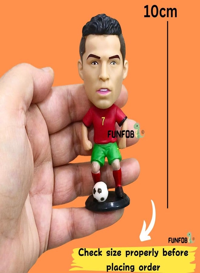FUNFOB Ronaldo Action Figure Height - 10cm for Football Fans | Assembly Required | Car Decor Study Table Collectible Multicolour PVC | Ronaldo Figure - Image 3