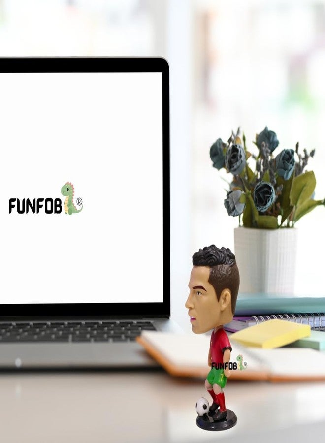 FUNFOB Ronaldo Action Figure Height - 10cm for Football Fans | Assembly Required | Car Decor Study Table Collectible Multicolour PVC | Ronaldo Figure - Image 4